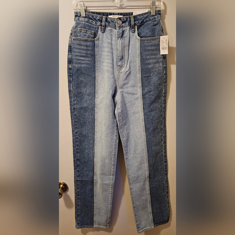 PacSun 90s Boyfriend Patchwork Jeans High Rise‎ Relaxed Leg Women’s Size 27 NWT